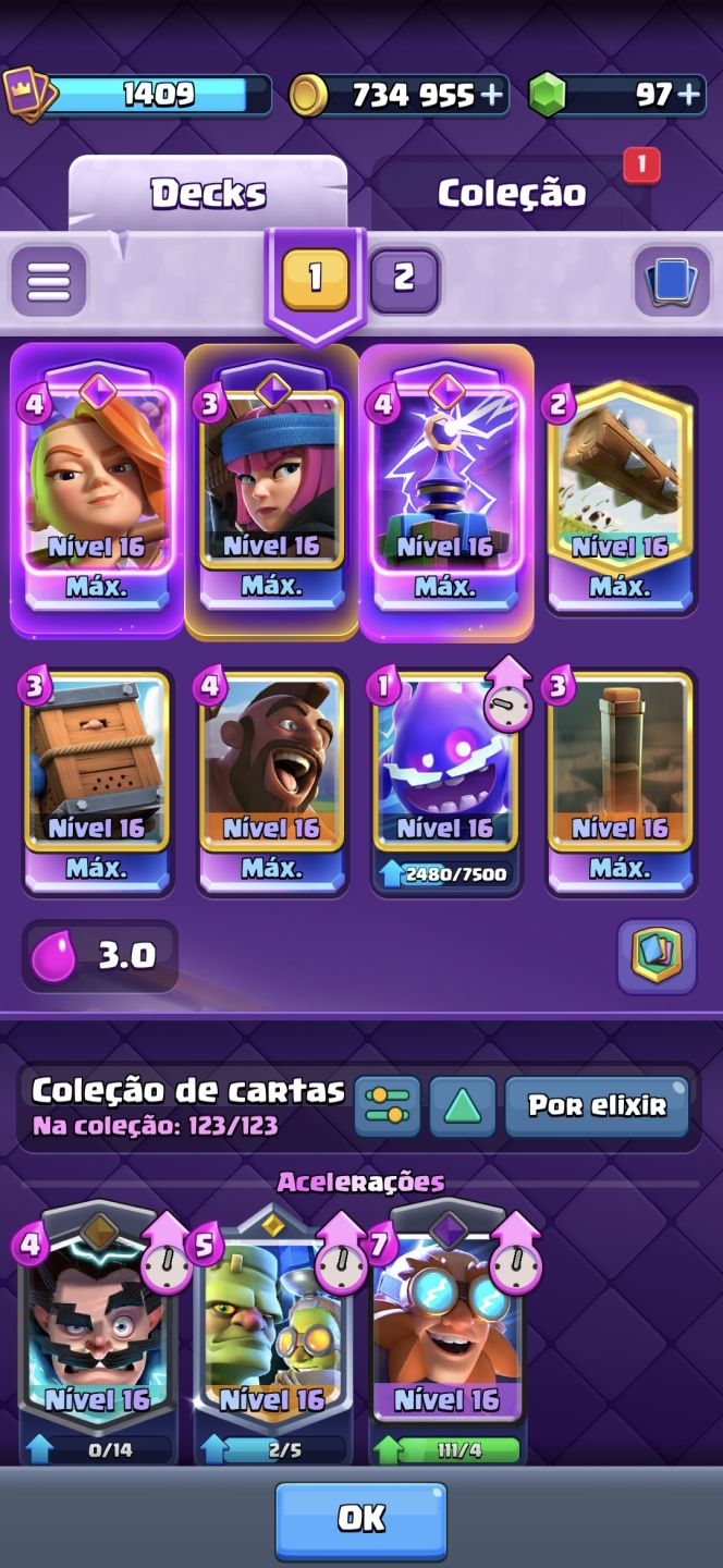 [CLASH ROYALE ] CONTA 13.1K TROFÉUS 4 ANOS DE CONTA