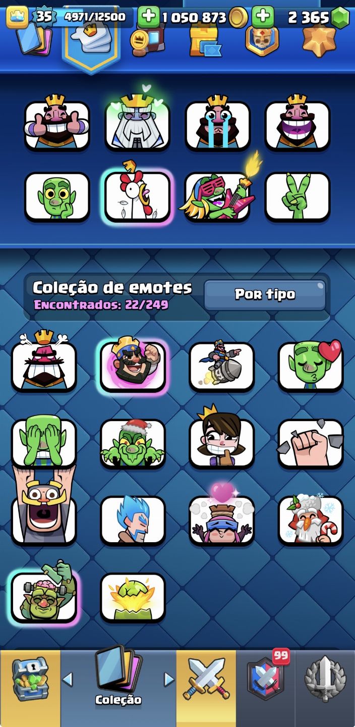 Promoção conta clash royale