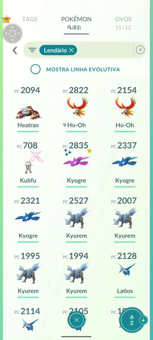 CONTA DE POKEMON GO NIVEL 46 COM 92 LENDARIOS E 9 MITICOS