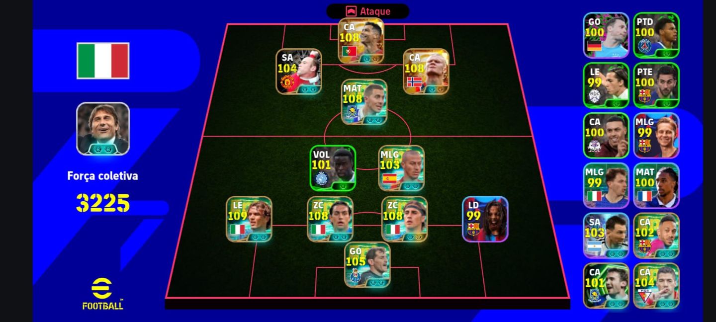 Continha absurda de efootball para todos!!! Com o MALDINE 109 lá ele