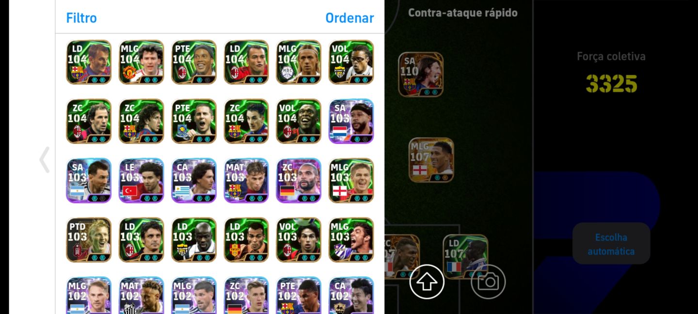 Conta Efootball' 3325 força máxima, só Konami ID