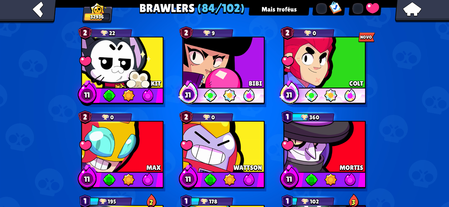 Conta de brawl stars gemada com 19 prestígios