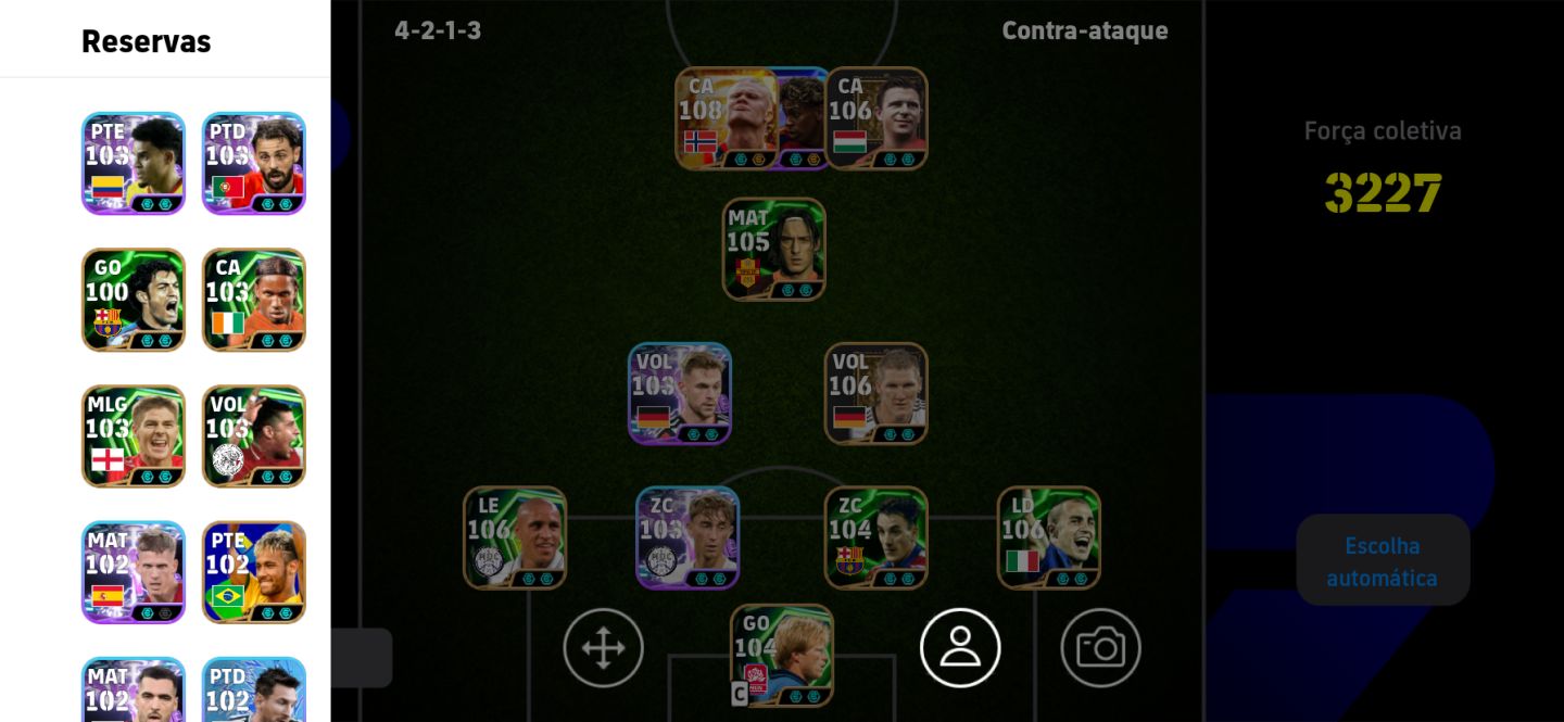 Conta de efootball com yamal 106 haaland 108 Neymar puskas 106 e diversos épicos