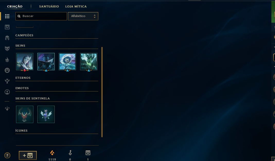 Conta Smurf LoL com mais de 50 skins (ultimate,lendárias...)