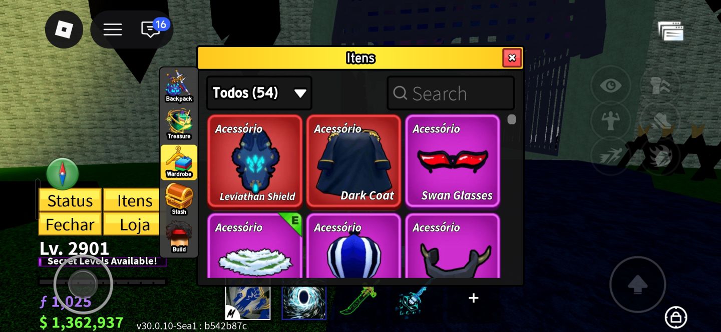 Conta de blox fruits a venda ou em brawl stars 100k+