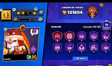 Conta de Brawl Stars - FULL LVL 11 - 101K - 2018 com Muitas Skins Exclusivas
