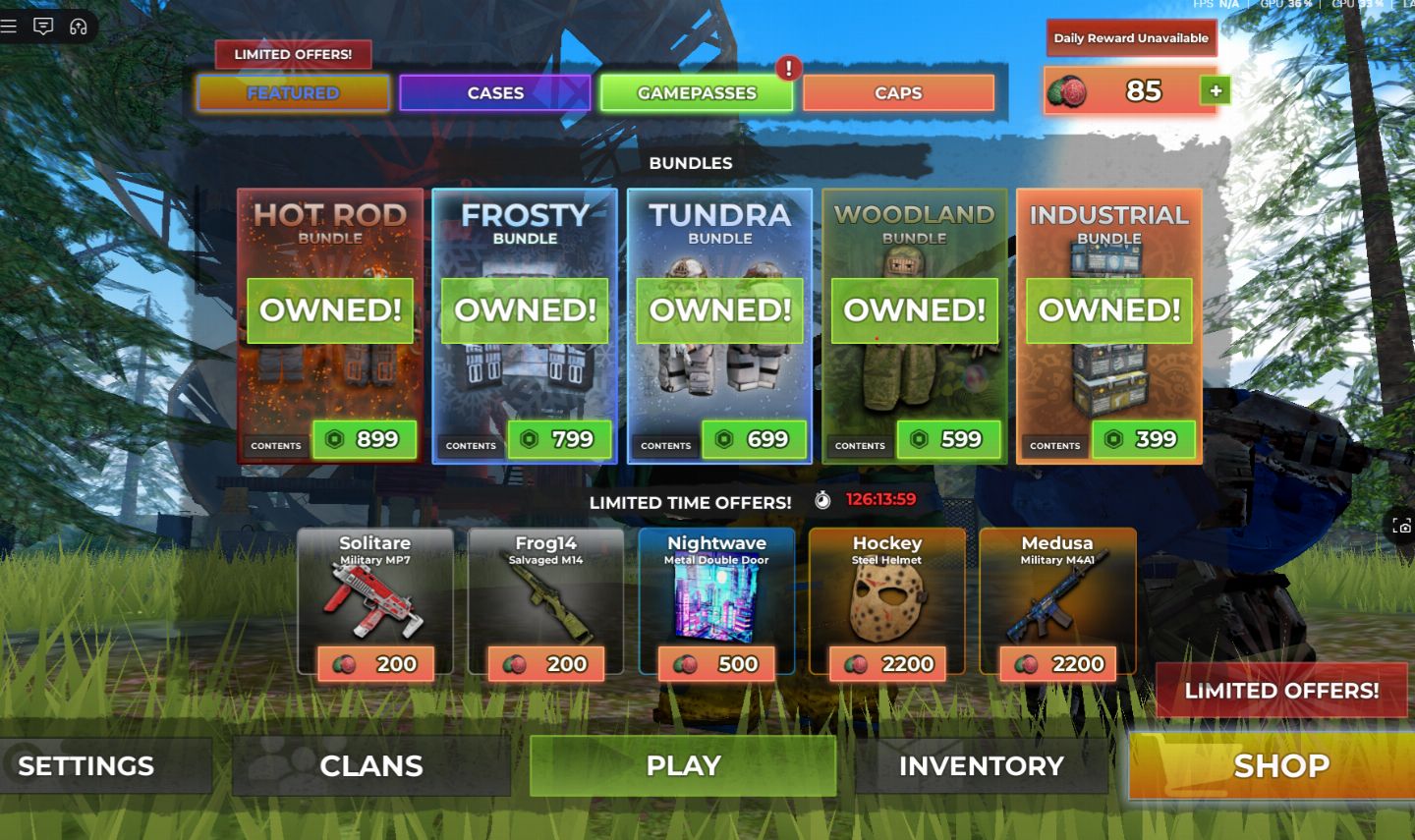 CONTA RARA FALLEN SURVIVAL + GAMEPASSES + BUNDLES EXCLUSIVAS!