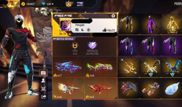 Conta free fire gemadona com 6 angelicais 11 evolutivas 950+ peitorais prime 8