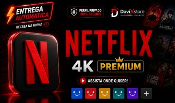 NETFLIX 4K + HD 30 DIAS / 1 TELA COM PIN / ENTREGA AUTOMÁTICA