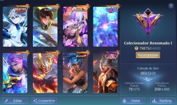 Acc mobile legends com skin do Levi de aot e do killua