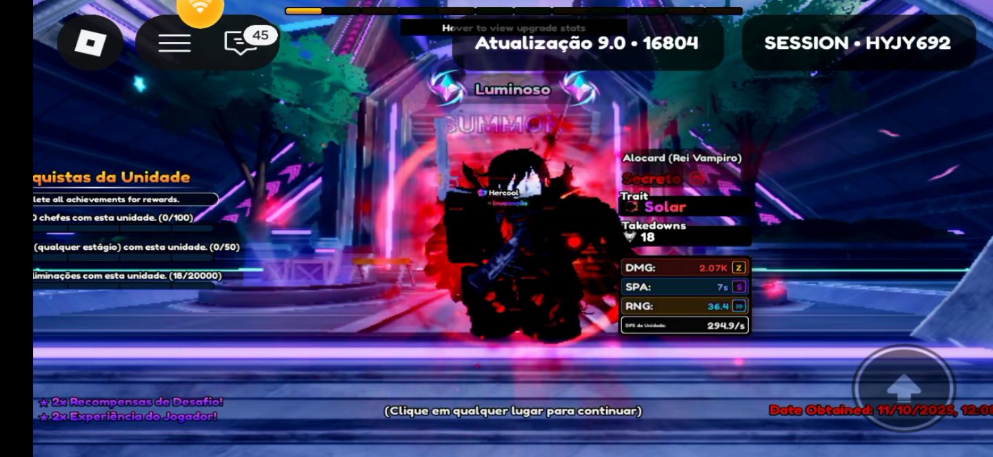 Conta Anime Vanguard Com 2 alucard um SHINY e um Normal