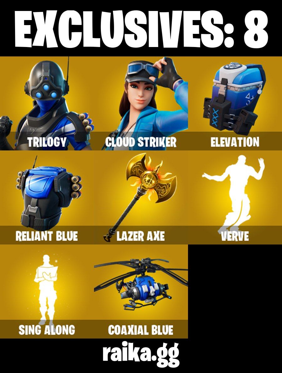 CONTA FORTNITE COM 33 SKINS TRILOGY/CLOUD STRIKER/CATALYST/KENDO/NYANJA/DAIGO