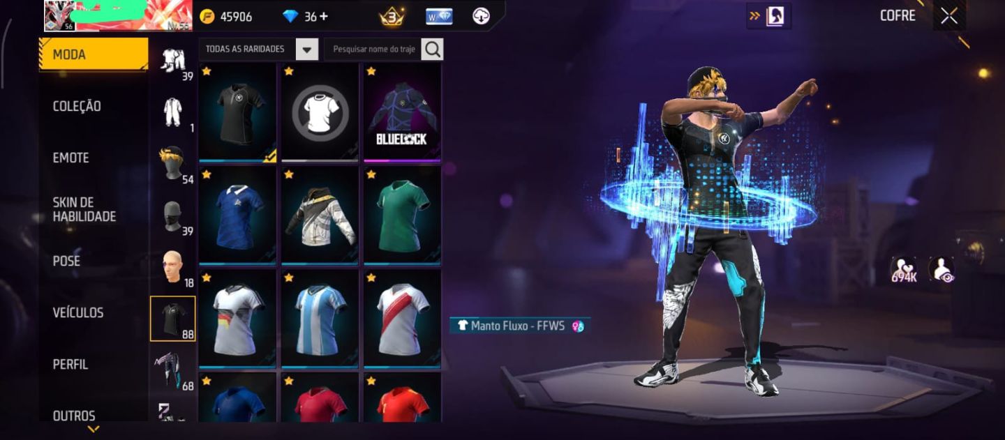 Conta Free Fire com Angelical