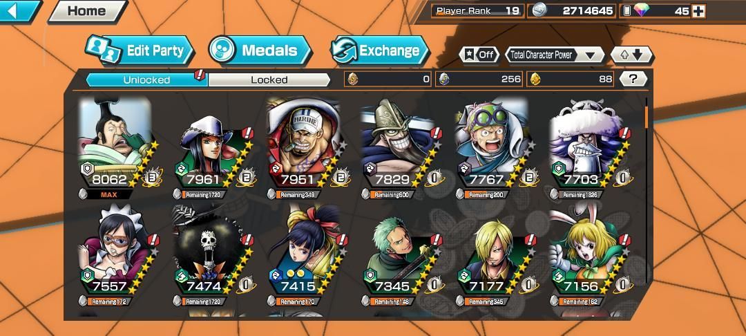 Conta de one piece bouty rush com 3 EX