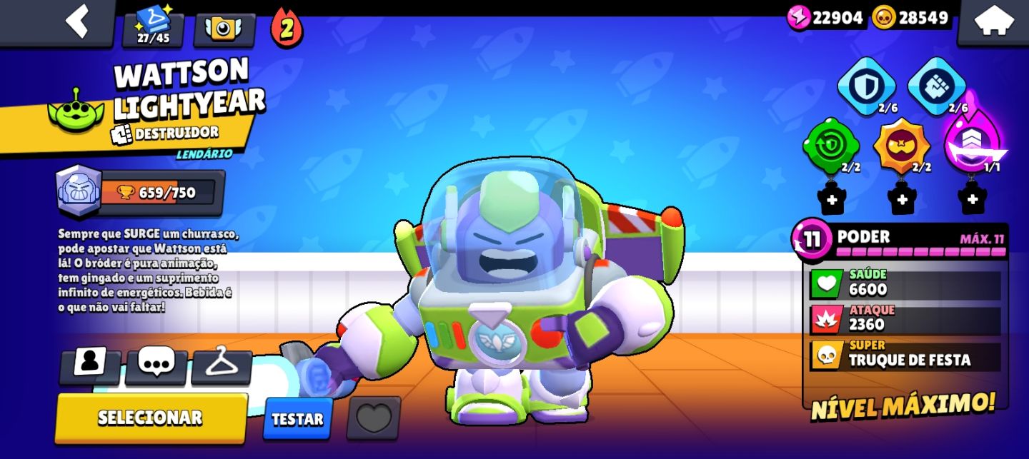 Conta de brawl stars de 2021 com diversos itens