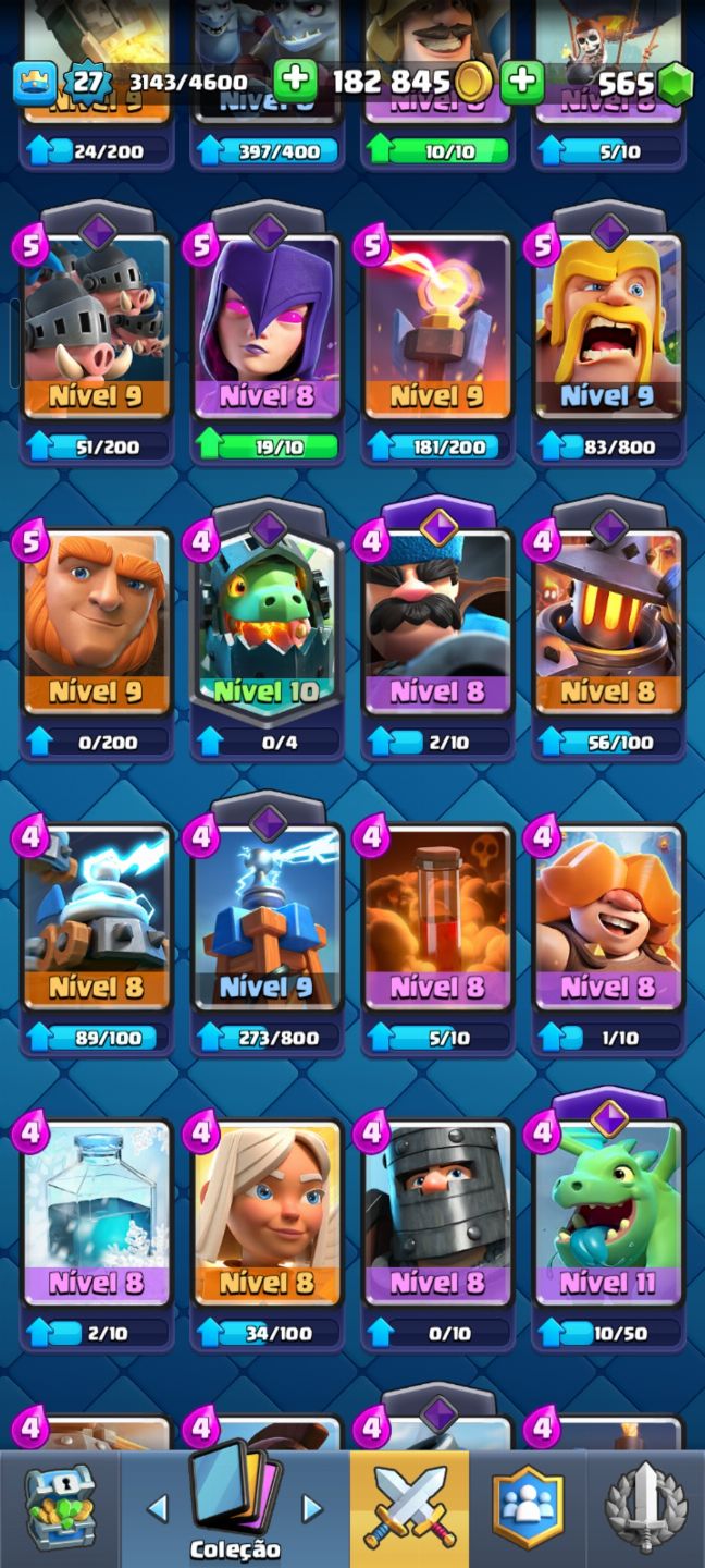 CONTA INICIANTE DE CLASH ROYALE