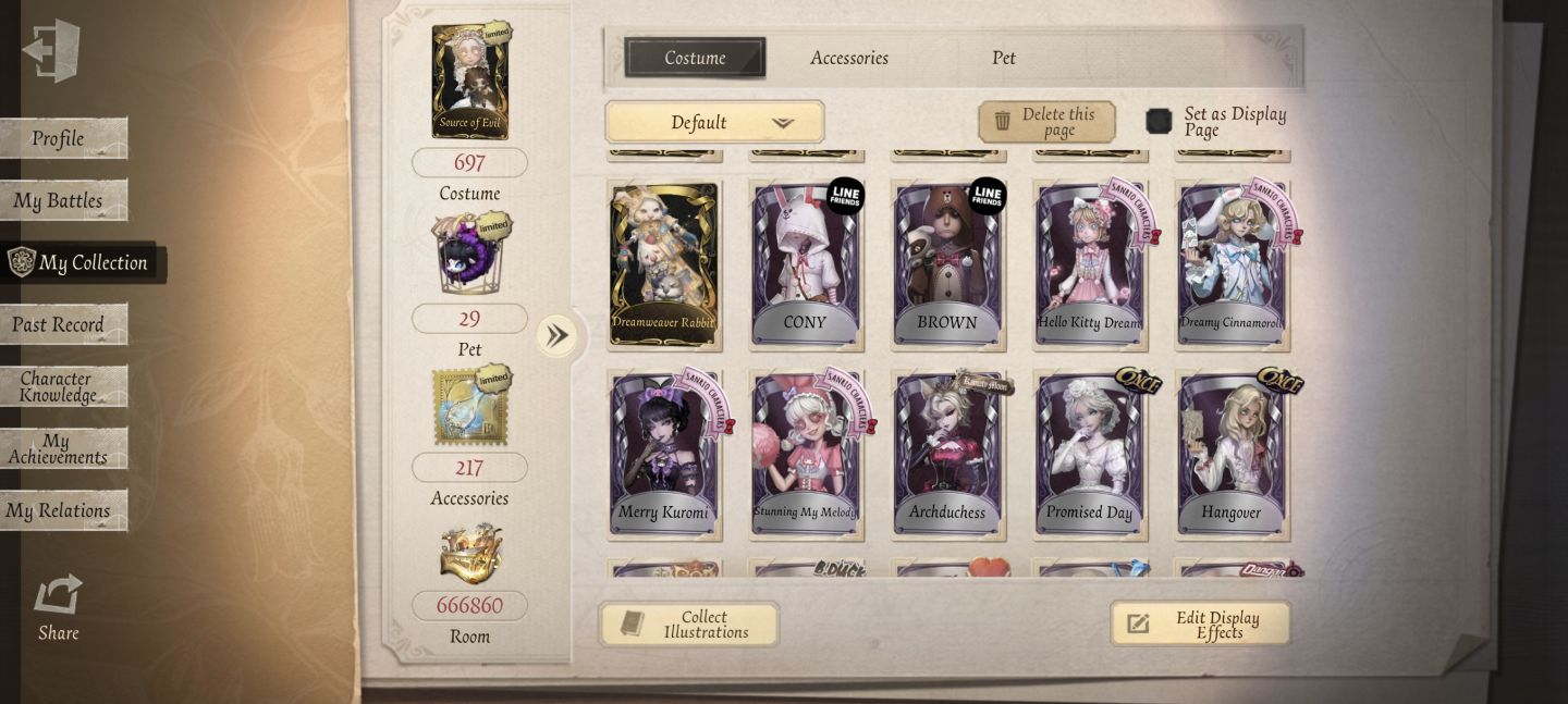 Conta Identity V (NA/EU Android) - Limitados, Danganronpa, Persona, Misty Villa
