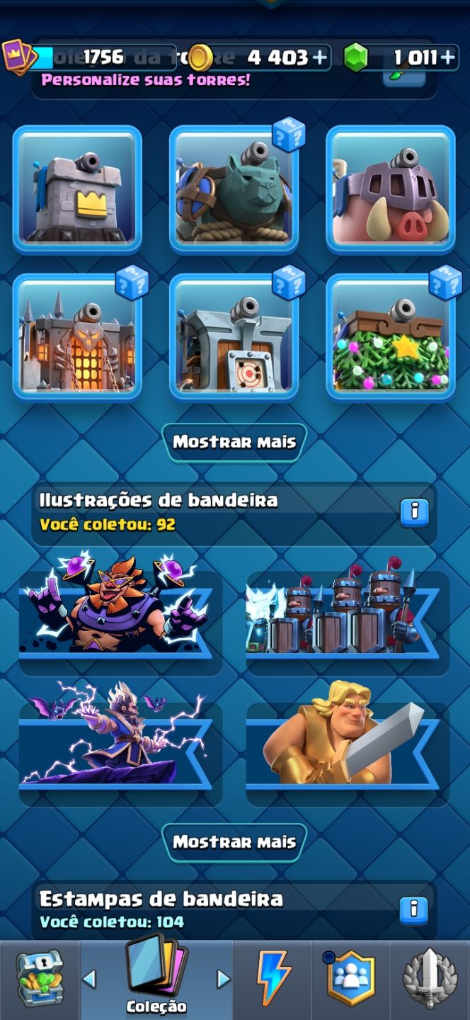 PACOTE 2 CONTAS: BRAWL STARS + CLASH ROYALE | FULL COLEÇÃO