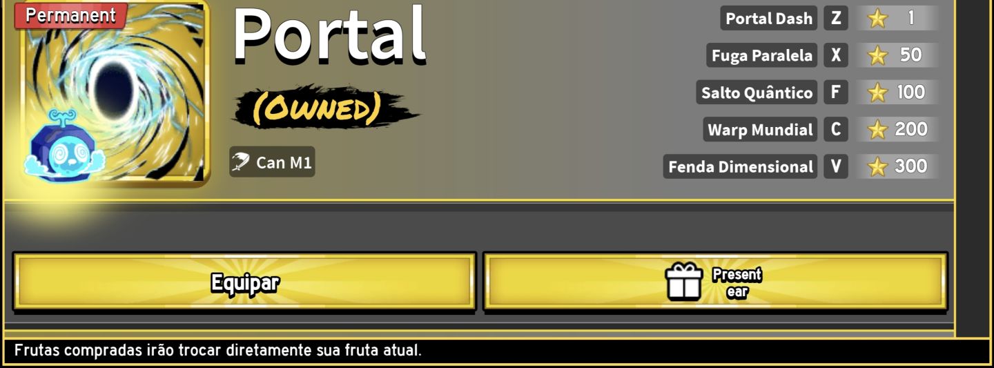 Conta de blox fruit com portal e budha permanente, fruta domínio física, CDK etc
