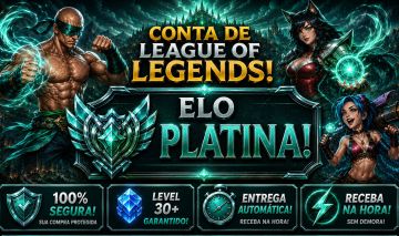 [Entrega Automática] Conta Lol Platina, 44 Skins, 14K Ea, Upada na Mão, Lvl 40