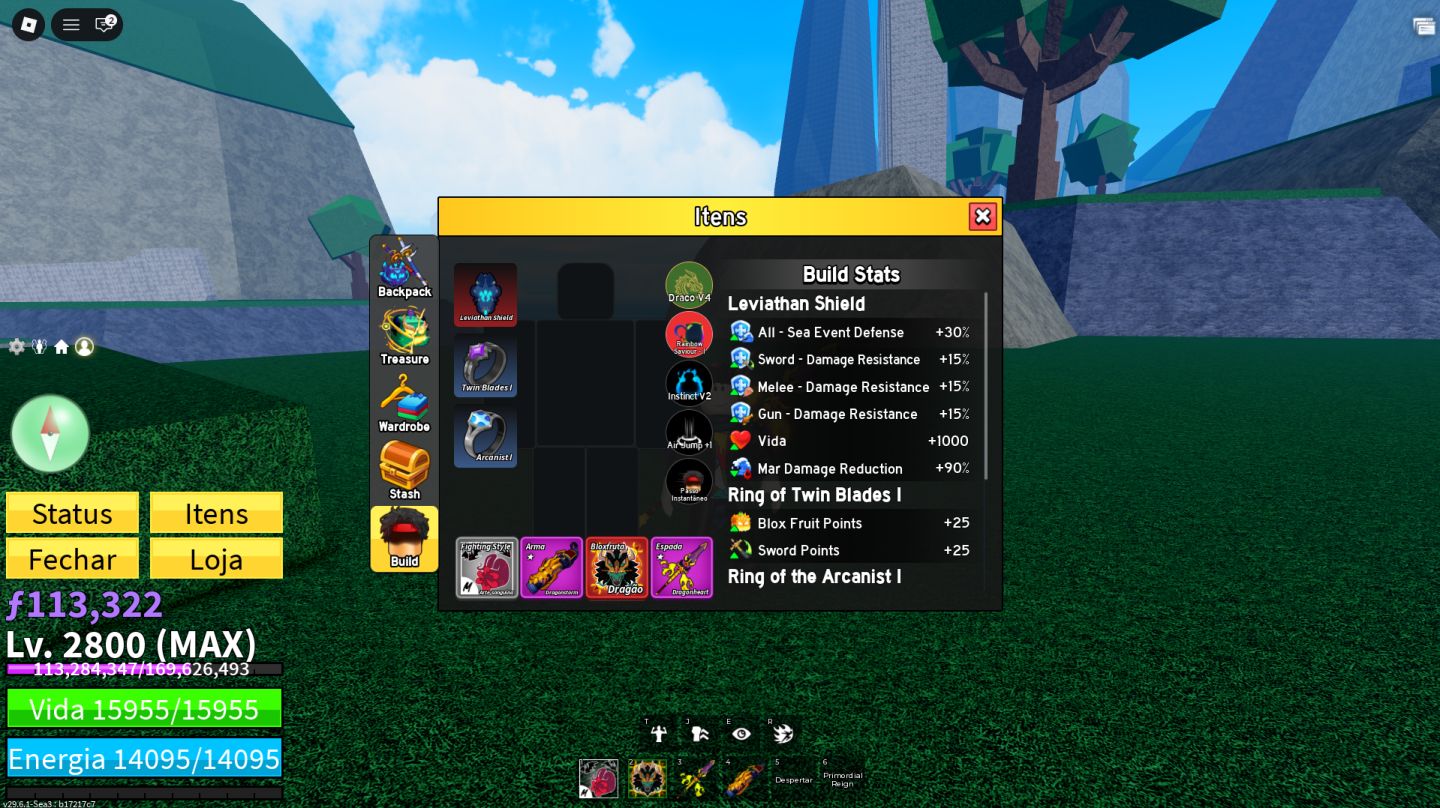 CONTA BLOX FRUITS COM DRAGON PERMANENTE!!!
