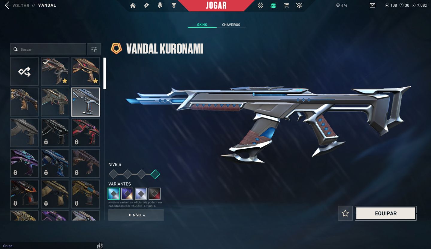 Conta Vava com 14 skins da loja, Karambit Vct 2025, ex imortal, + de 1k gasto