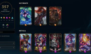 CONTA LEAGUE OF LEGENDS / 357 SKINS / LV 756 / BRONZE 4