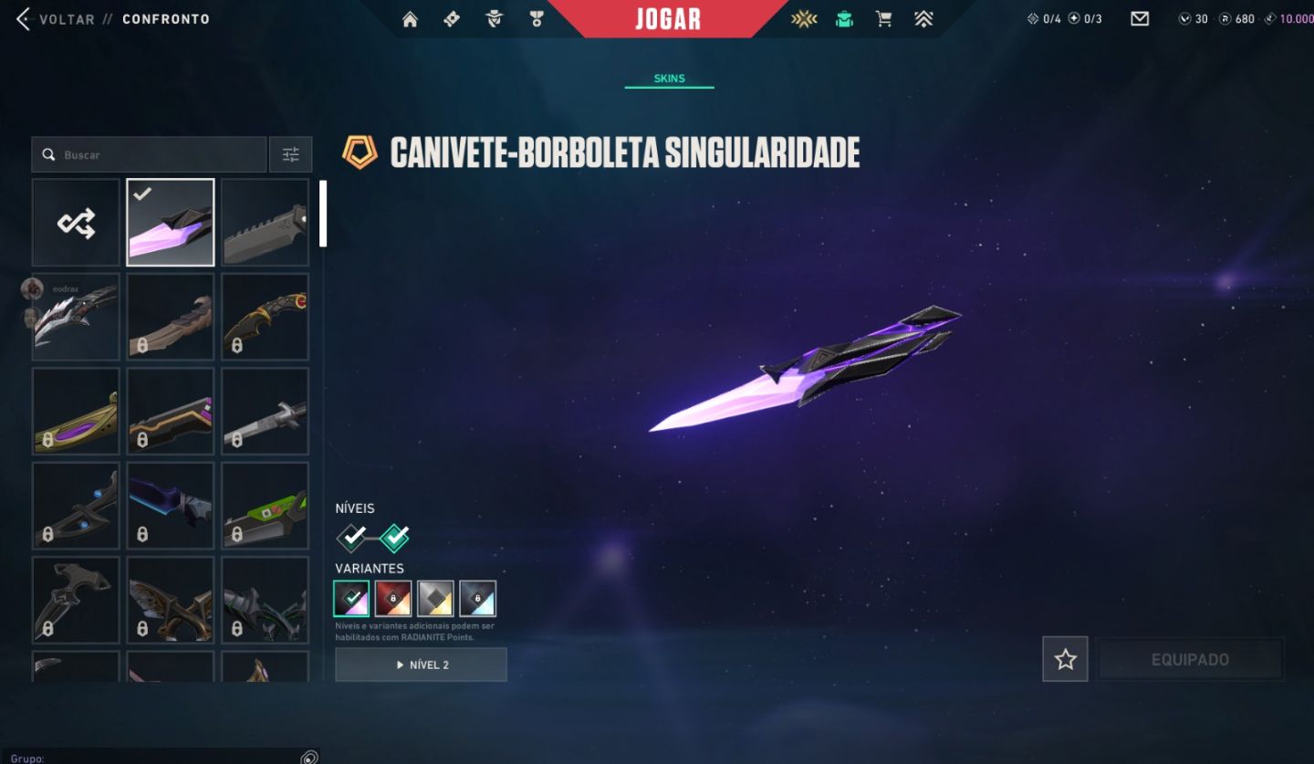 Conta Valorant Ascendente. NIvel 186. Com Skins. Full acesso