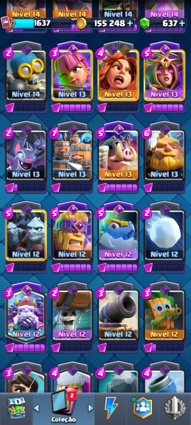 CONTA CLASH ROYALE OG 9 ANOS | 10K TROFÉUS | NÍVEL 15/16 | 637 GEMAS | 4 HERÓIS