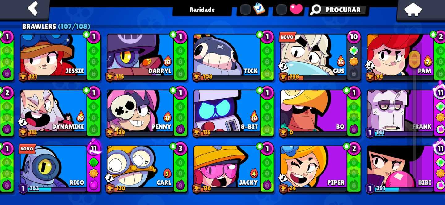 Conta barata com todos Brawlers 45 k de troféus