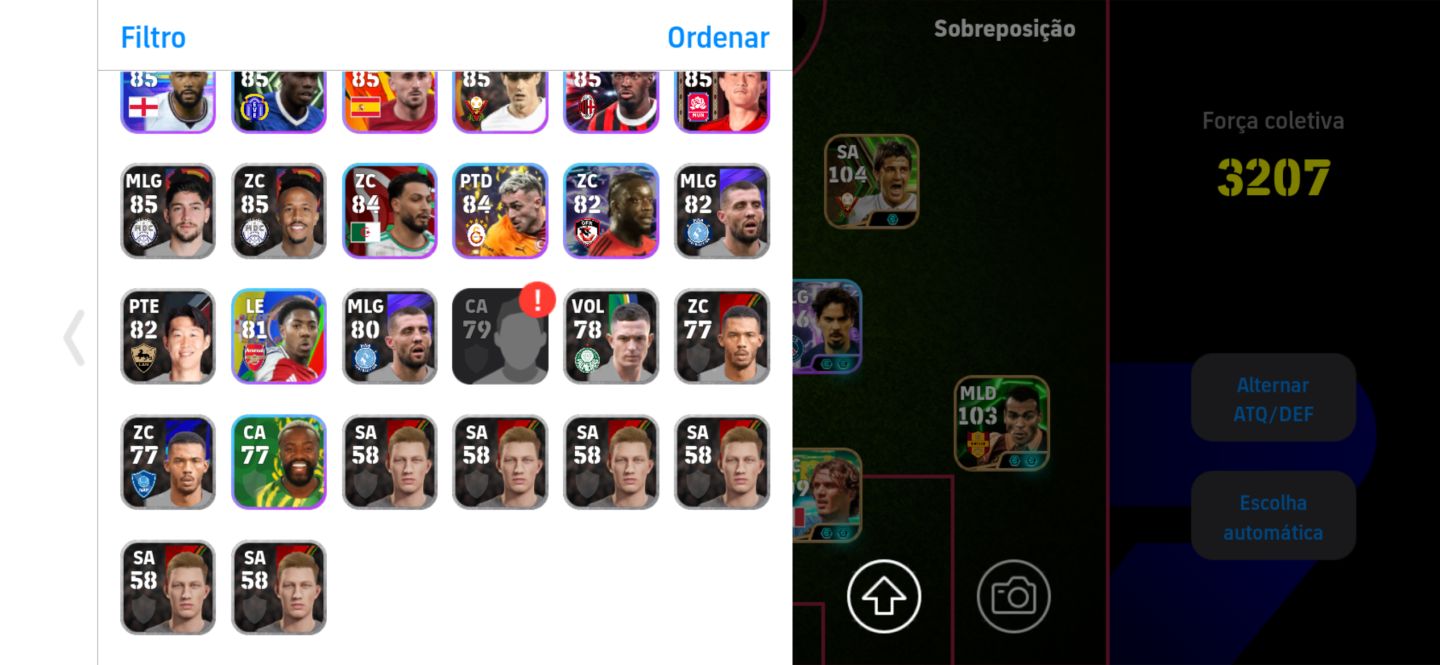 Contra Braba,MALDINI 108+FORLAN TSUBASA 104 + VITINHA 106 + NEYMAR BLITZ 102