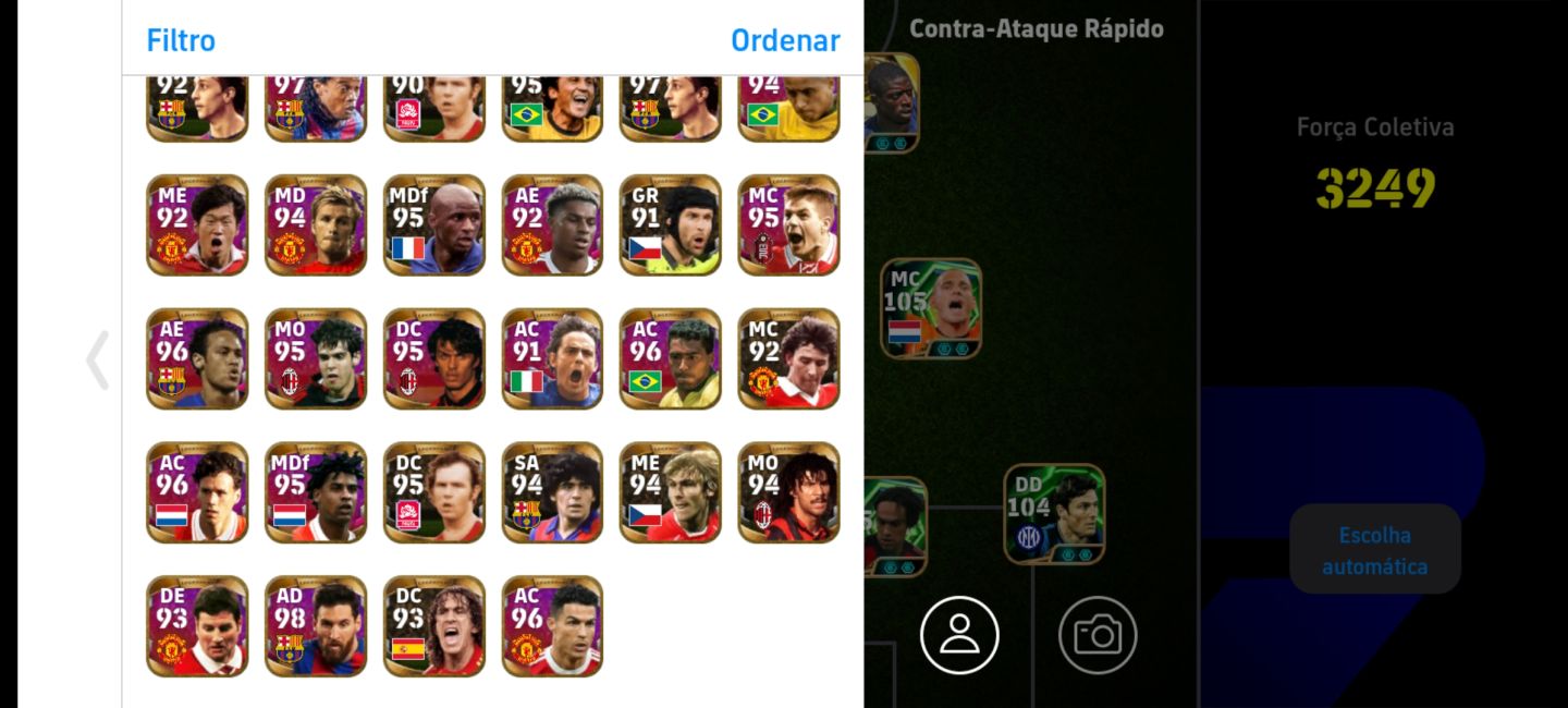 Conta efootball 0 prefeitura, muitas cartas era PES