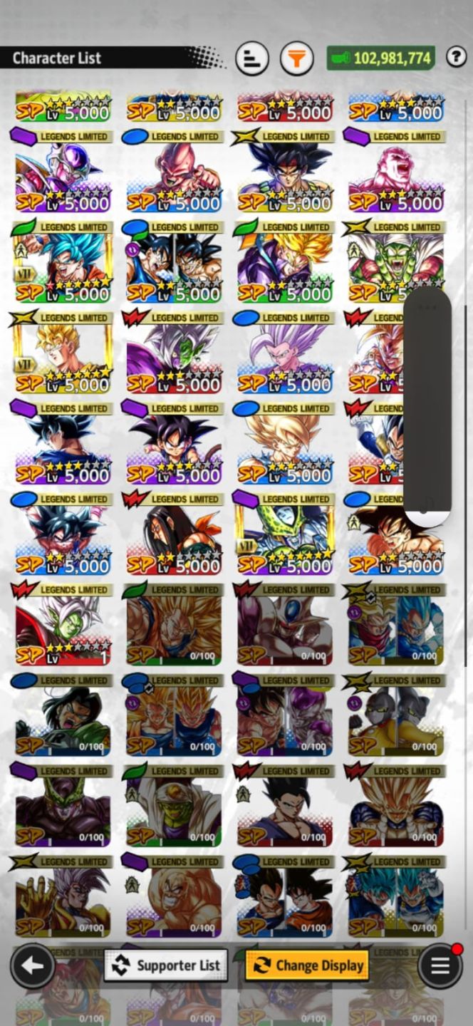 Conta DB legends level 226