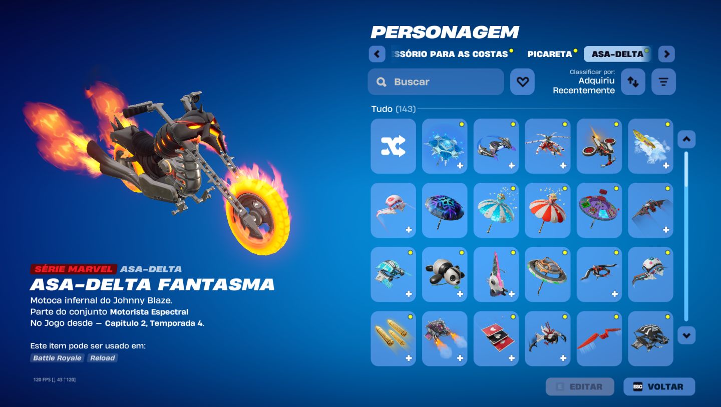 Conta Epic Games Fortnite/Rocket league com Muito Item