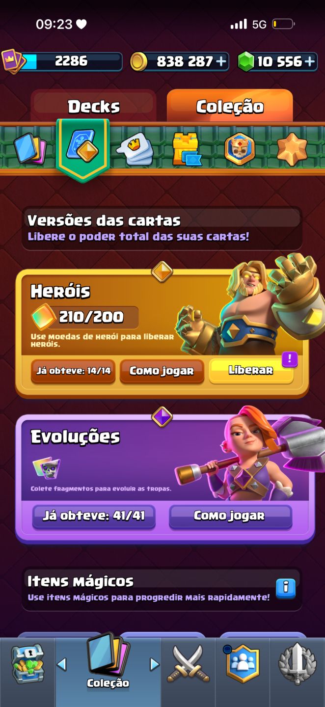 CONTA CLASH ROYALE TODAS AS CARTAS LVL 16 E EMOTES ULTRA RAROS!!!