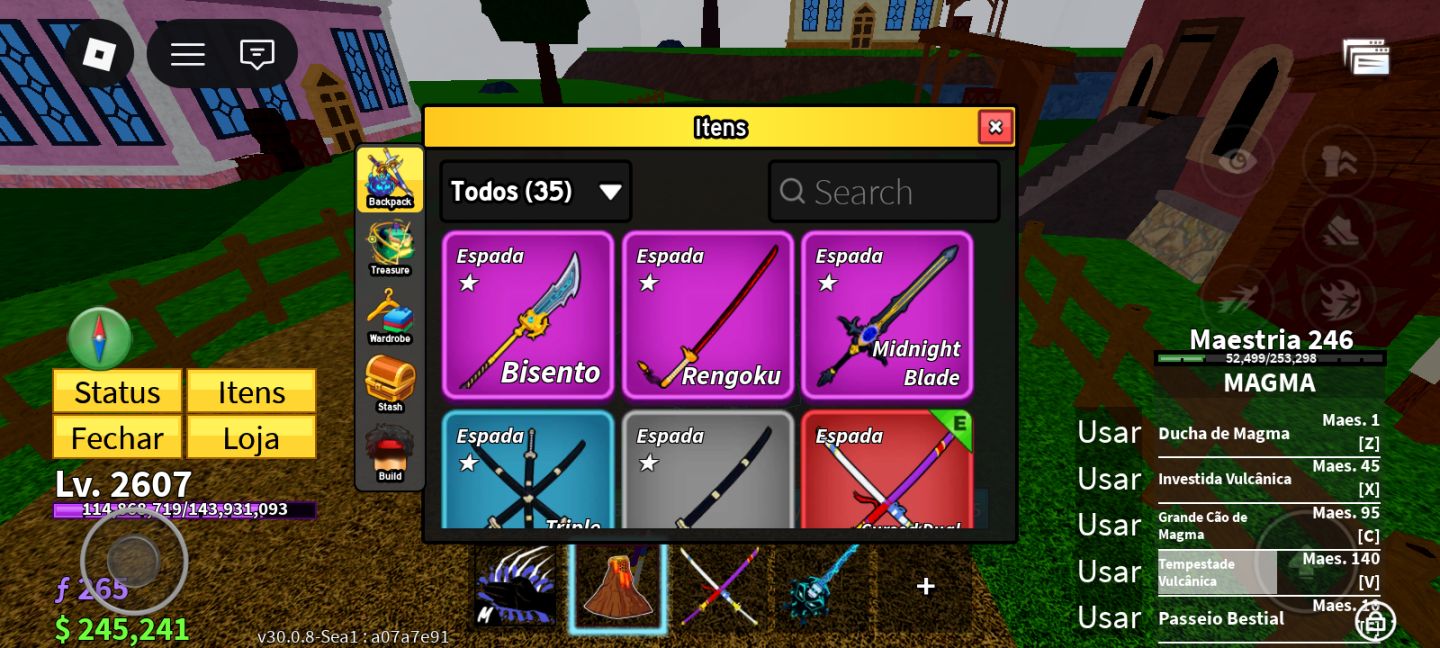 Conta Roblox com 2 frutas permanentes | 99 noites e upada em vários jogos