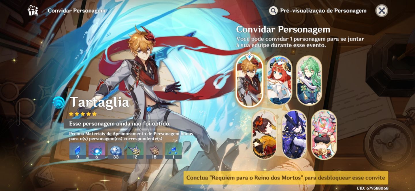 DESAPEGO CONTA GENSHIN VÁRIOS T5 COM ASSINATURA, SELETOR ABERTO