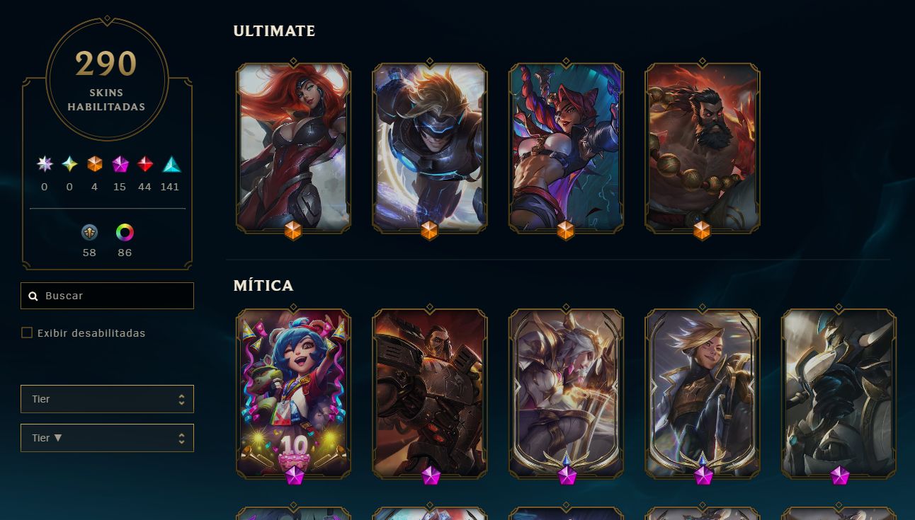 Conta Riot LoL skins e acessórios 10 anos mais + Valorant Bundle champions