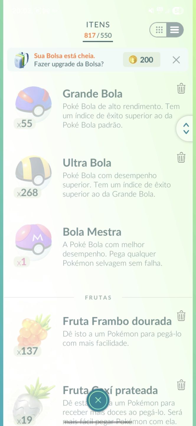 Conta avançada- Pokemon Go