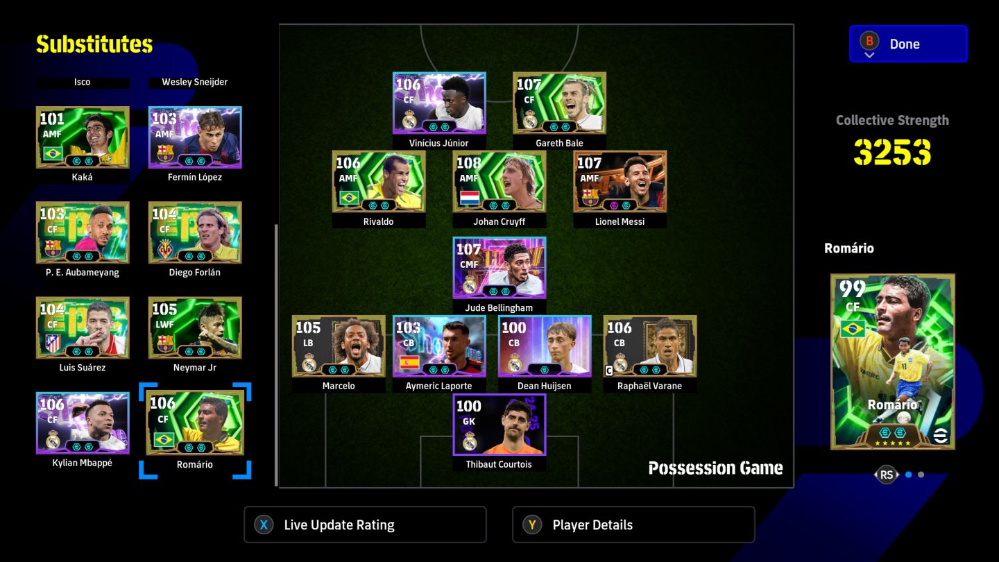 Conta eFootball Xbox / PC Microsoft - 3336 - 8 BigTime + 57 Épicos + 36 ShowTime