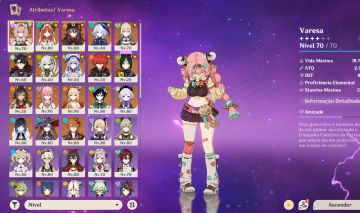 CONTA AR 57 | VARESA, FURINA, WRIOTHESLEY, YAE MIKO + 14 5 ESTRELAS