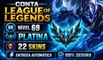 [Entrega Automática] Conta Lol Platina, 22 Skins, Ultimate, 15K Ea, Honra 4