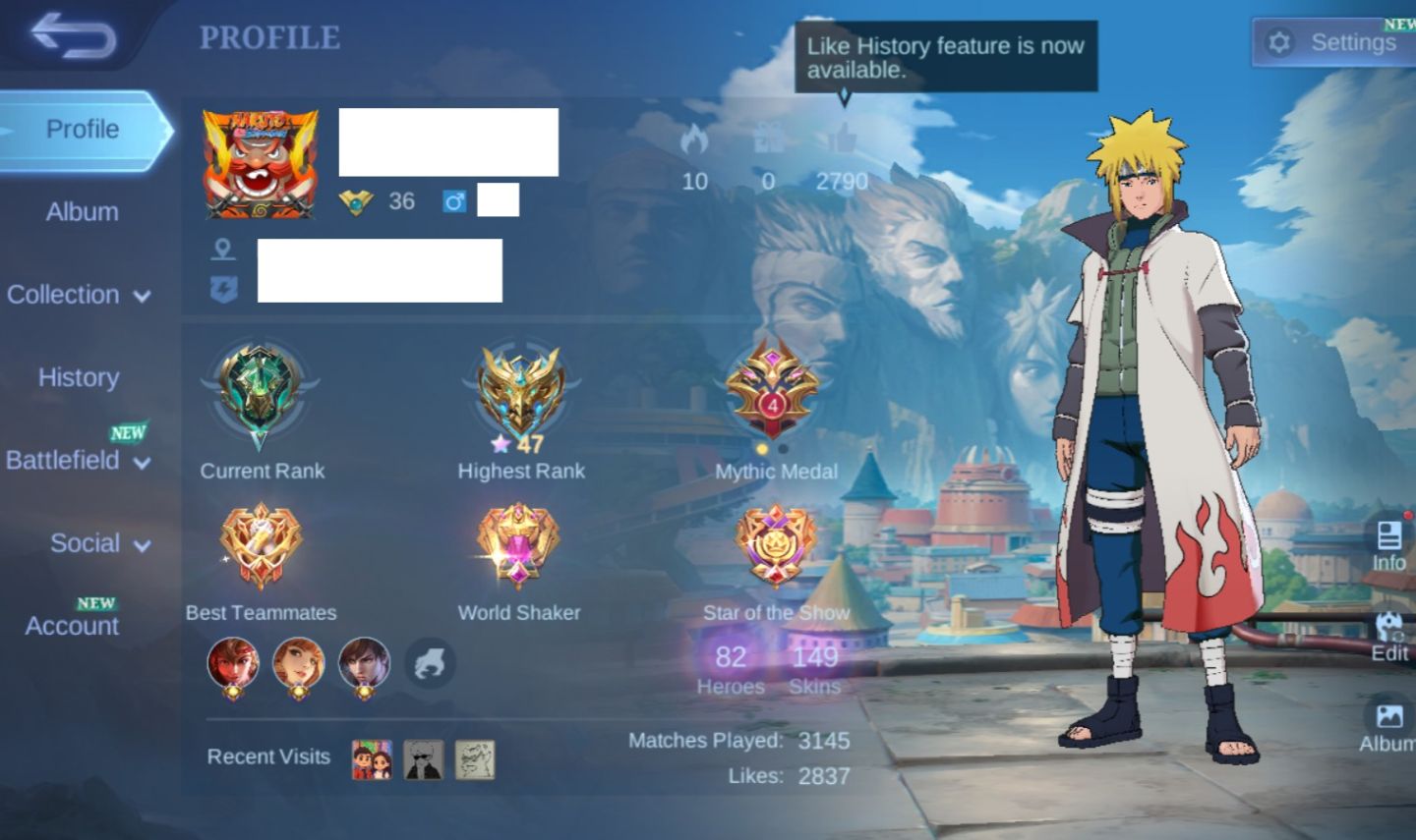 Conta Mobile Legends / MINATO Gusion / LUCKYBOX Martis / ZODIAC Minotaur