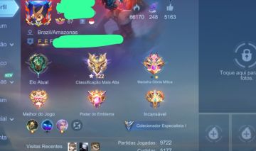 CONTA MOBILE LEGENDS | 198 SKINS | KARINA KOF | EX-IMORTAL 122 | TOP BR BELERIC