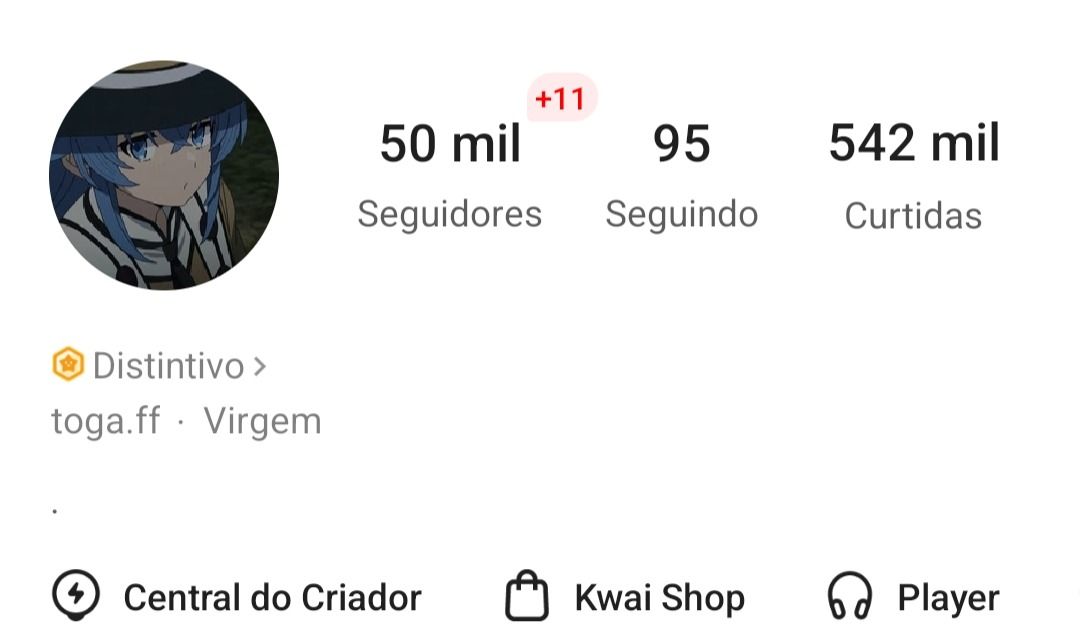 Conta Kwai 50k seguidores (antigos) conta perfeita para começar