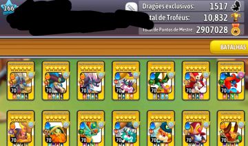 Conta De Dragon City Quase Full Skins