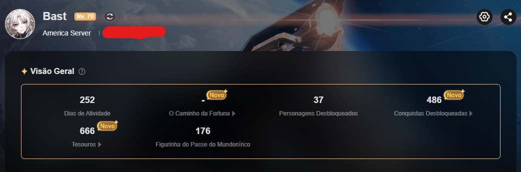 Conta HSR Upada Rank 70 E Genshin Impact AR 49 (CHEQUE A DESCRIÇÃO)