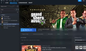 Conta stem com 2 gta 5 e o the forest