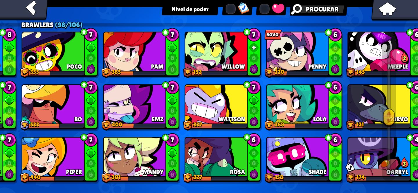 Conta de Brawl Stars é Clash Royale