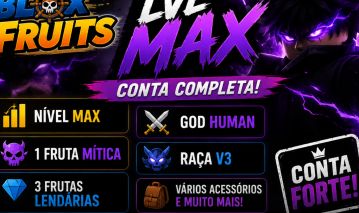 BLOX FRUITS | LVL MAX + GOD HUMAN + MÍTICA + 3LENDÁRIAS + RAÇA V3